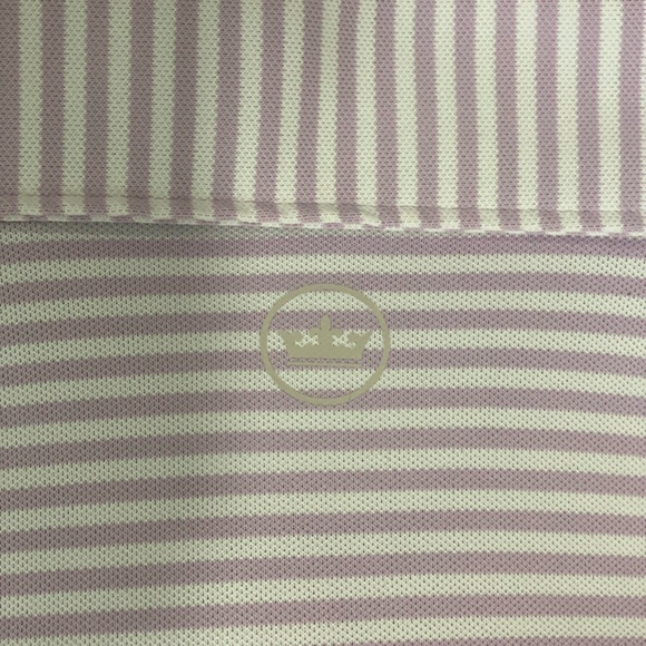 Peter Millar crown crafted lavender stripe polo size XXL tailored fit NWT - Picture 3 of 3